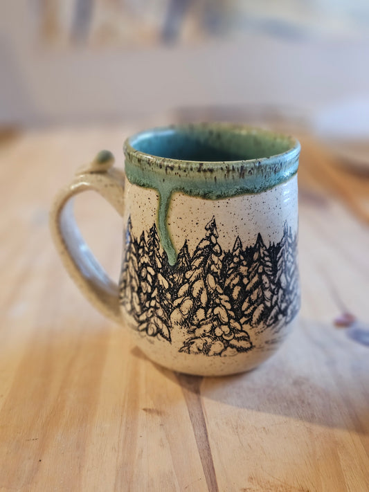 Frosted Forest Mug - Green
