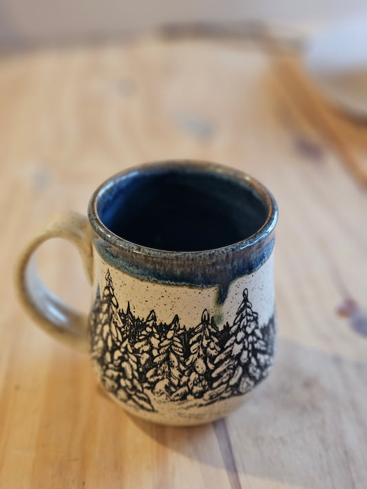 Frosted Forest Mug - Blue