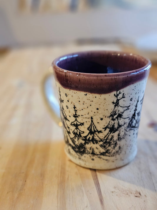 Frosted Forest Mug - Purple