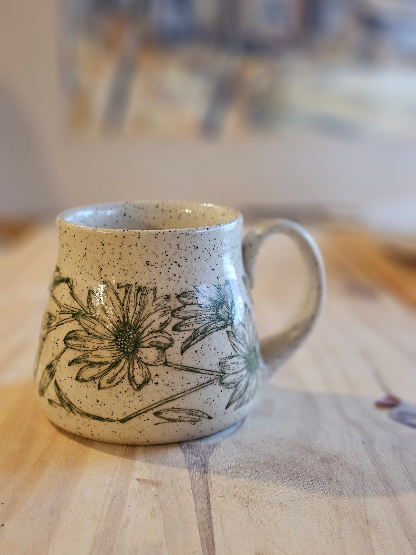 Green Daisy Mug