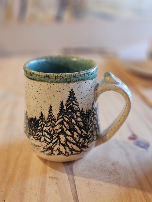 Frosted Forest Mug - Green