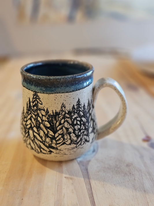 Frosted Forest Mug - Blue