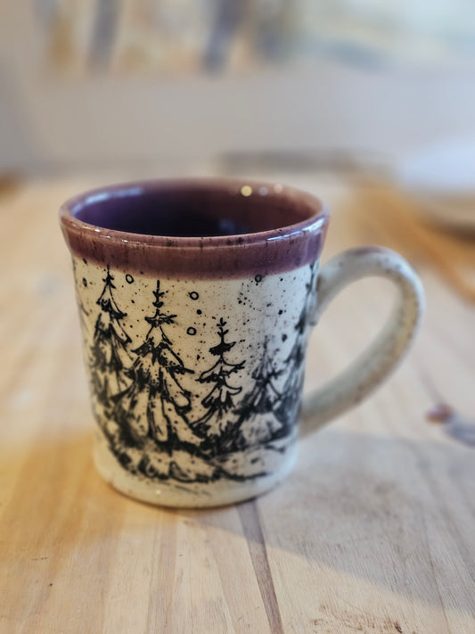 Frosted Forest Mug - Purple