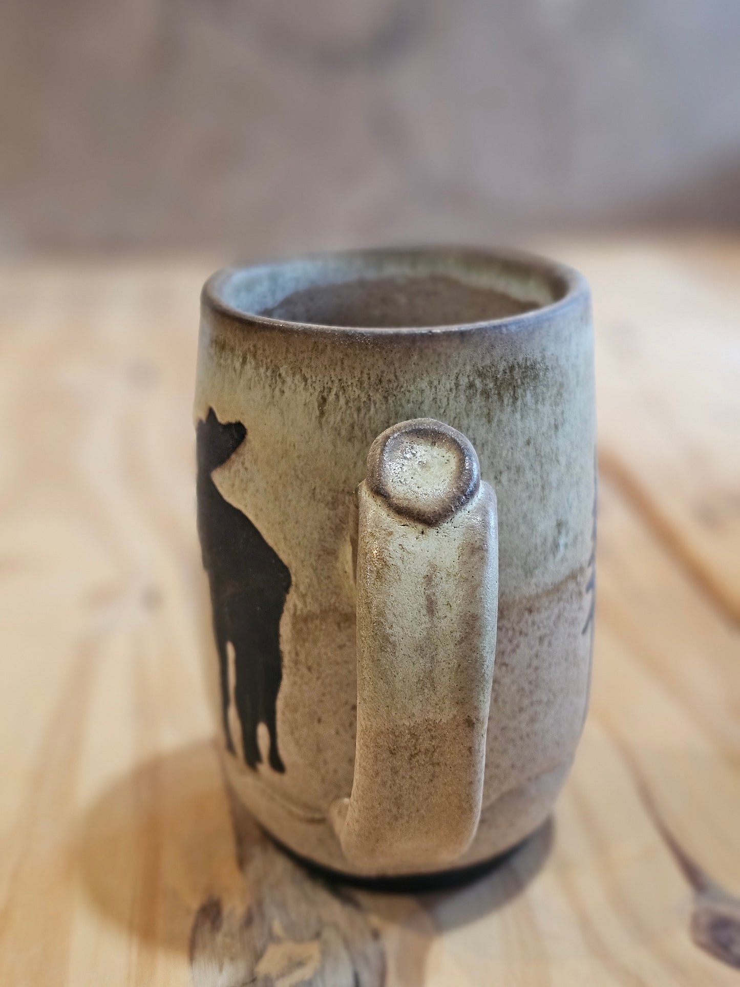 Handmade Moose Mug - Wilderness Ceramic Coffee Mug 14oz